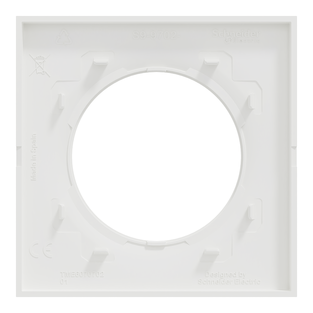 Odace Origine plaque 1 poste blanc